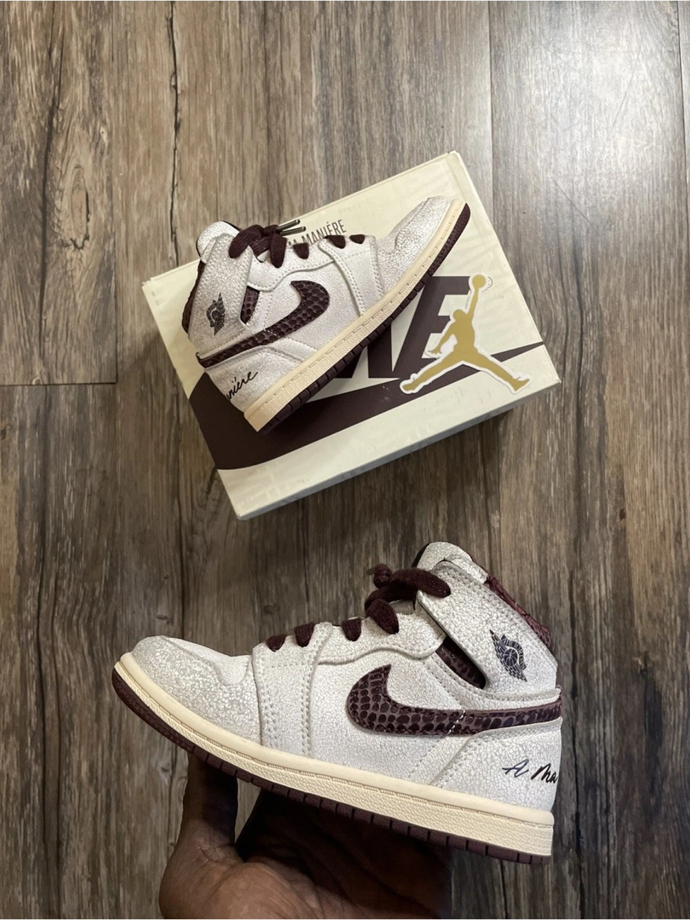 A Ma Maniére x Nike Air Jordan Retro 1 High OG Airness Toddler Size 10c DO7098-1